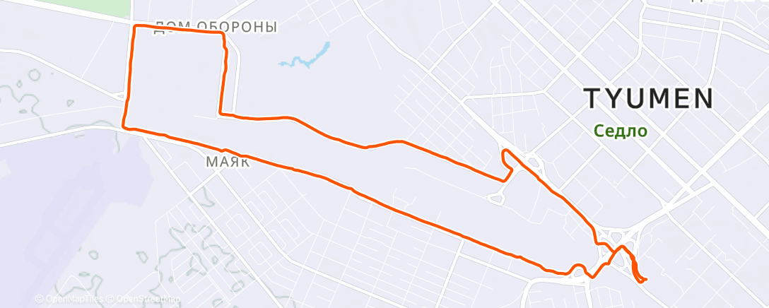 Map of the activity, Дневной забег