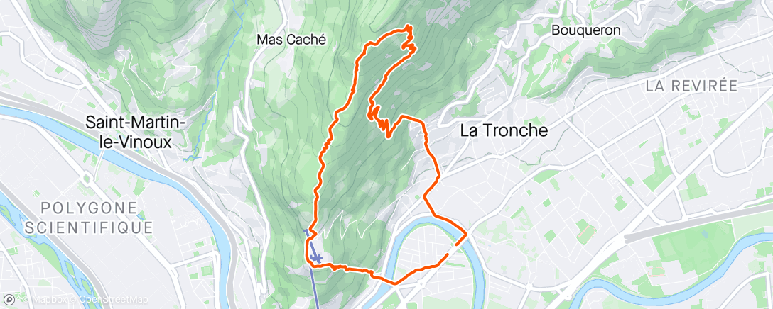 Mapa da atividade, Course à pied du midi