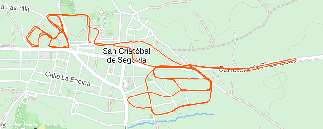 Map of the activity, Carrera de mañana