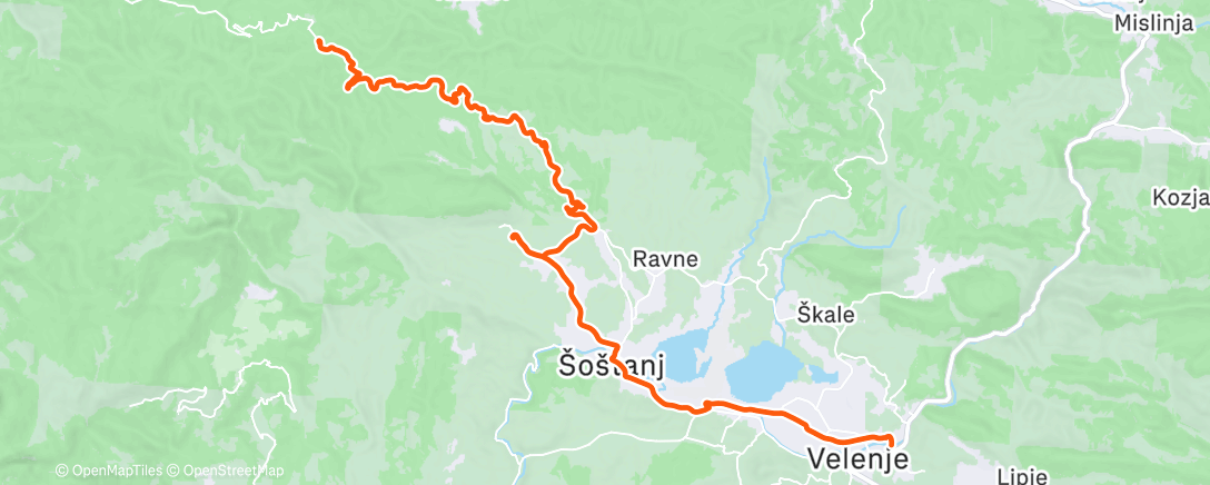 Map of the activity, Noćni vzpon na Sleme🚴🏾‍♂️🌚🌘