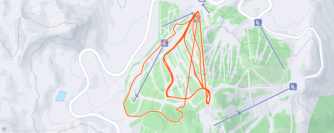 Map of the activity, Slopes - An evening skiing at Mt. Rose