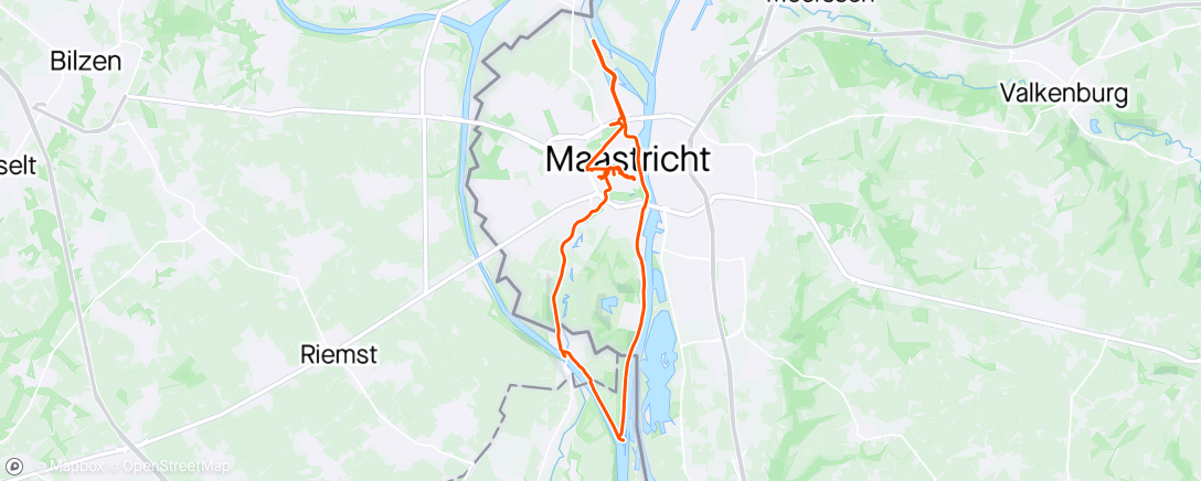 Map of the activity, Maastricht Touring