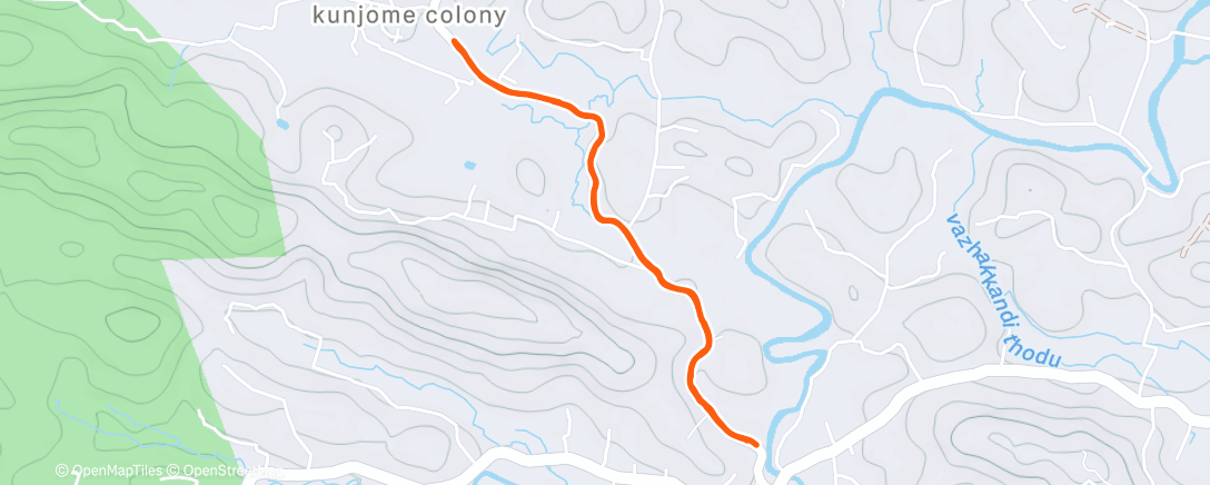 Map of the activity, Wayanad last run before return