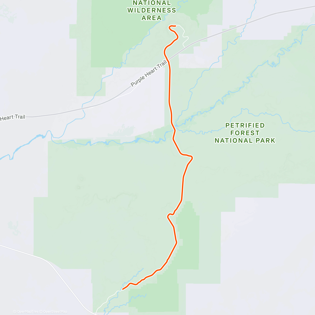 Map of the activity, ROUVY - Petrified Forest National Park | Arizona | USA