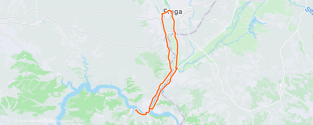 Peta aktivitas, Bicicleta por la tarde