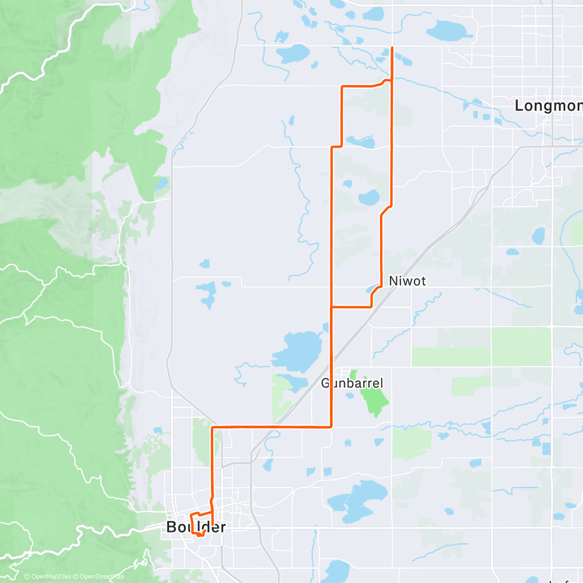 Map of the activity, Chilly ride to Fritz