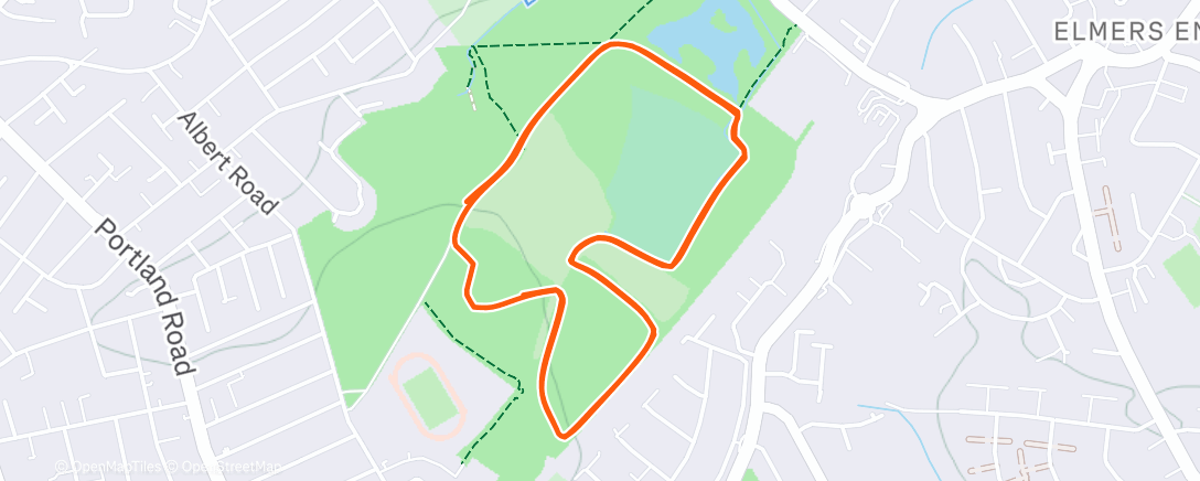 Map of the activity, Morning Run