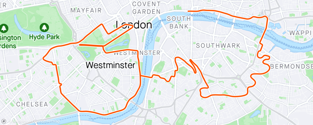 Map of the activity, Zwift - Group Ride: PACK SUB2 Saturday + KOM After Party (D) on Greater London Flat in London