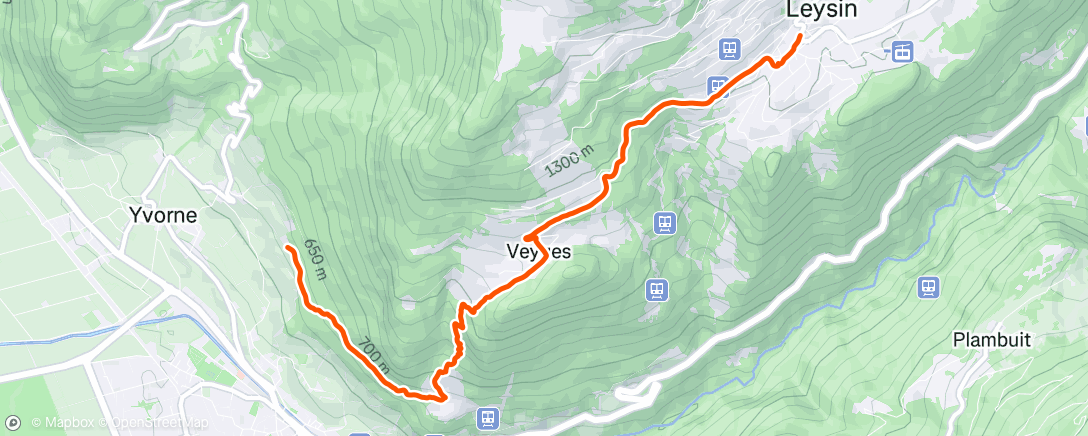 Map of the activity, Traillauf am Nachmittag