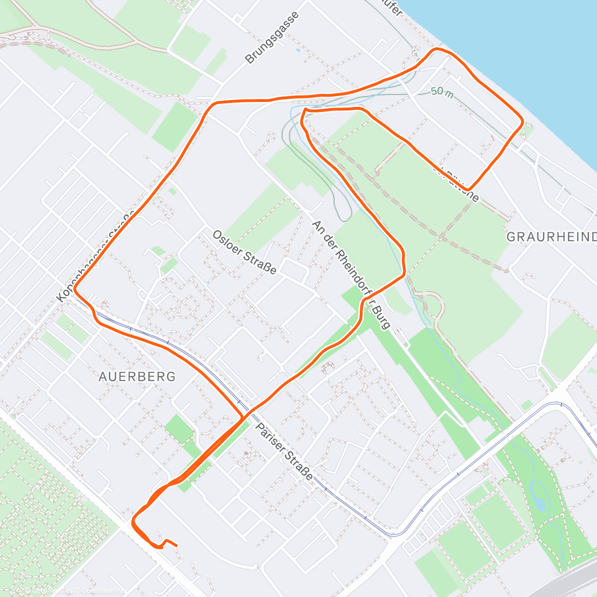 Map of the activity, Afternoon Walk