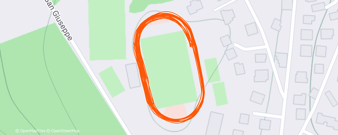 Map of the activity, Corsa serale