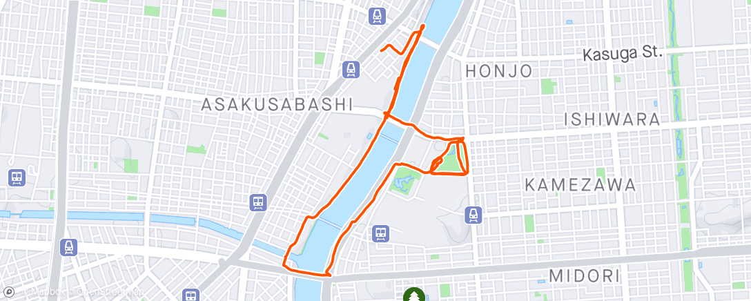 Map of the activity, Morgon i Tokyo