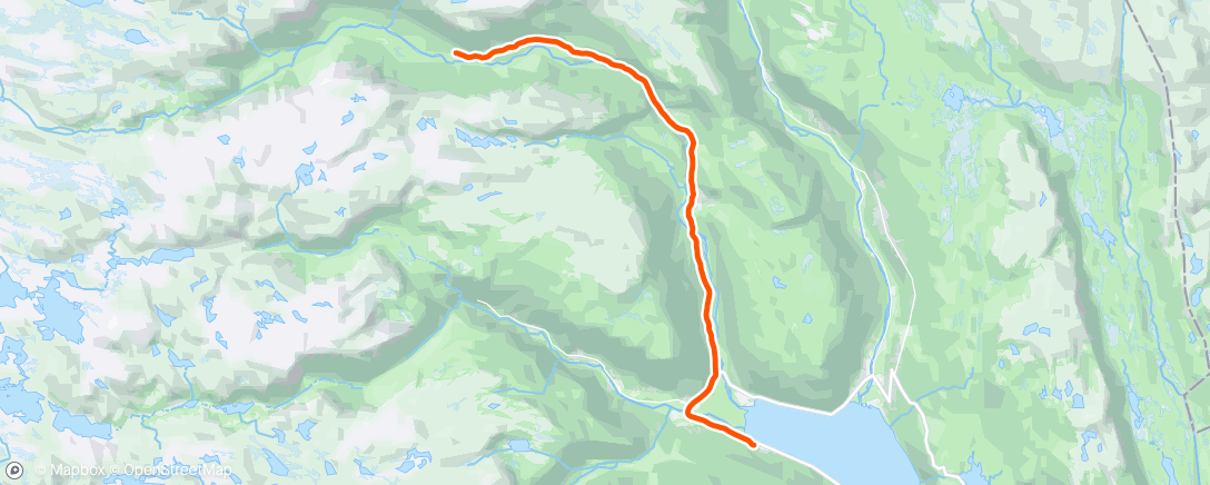 Map of the activity, Løpe så langt eg kom før JA tok meg igjen i traktor 🏃🏼‍♀️⛰️