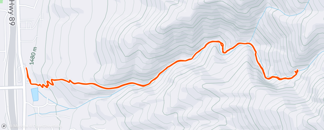 Map of the activity, Morning Hike