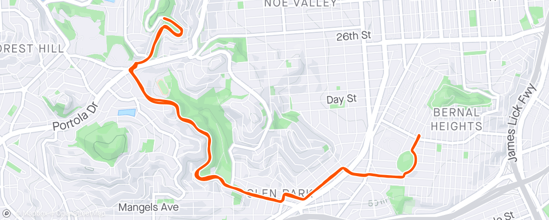 Map of the activity, Quick spin w/River between meetings!