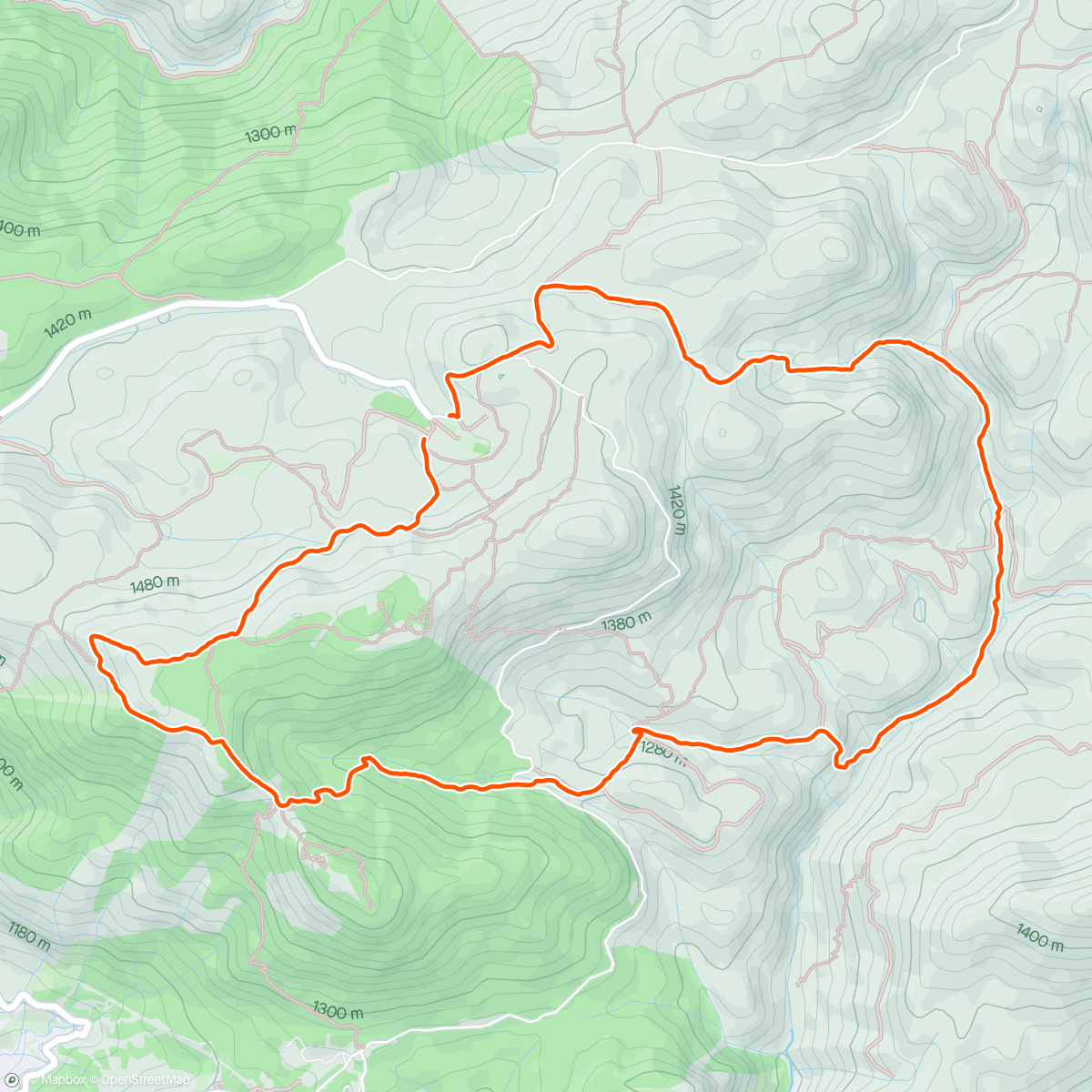 Map of the activity, Open Benemérita trail.