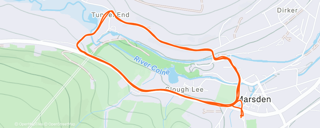 Map of the activity, Evening Run
