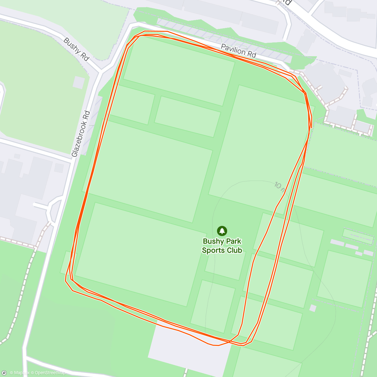 Mapa da atividade, Rothwell Memorial Relay - anchor leg