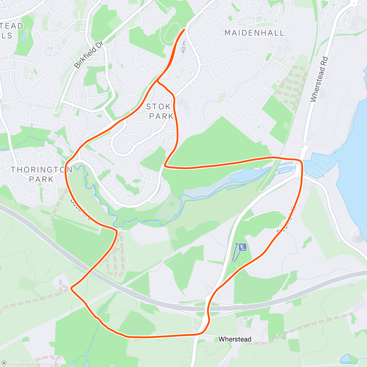 Map of the activity, Enjoyable catch up 5 miles with Shaun