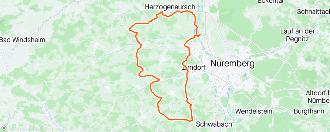 Map of the activity, Tour de Schleichwege - Im Südwesten von Fürth 🖤 🚴‍♂️