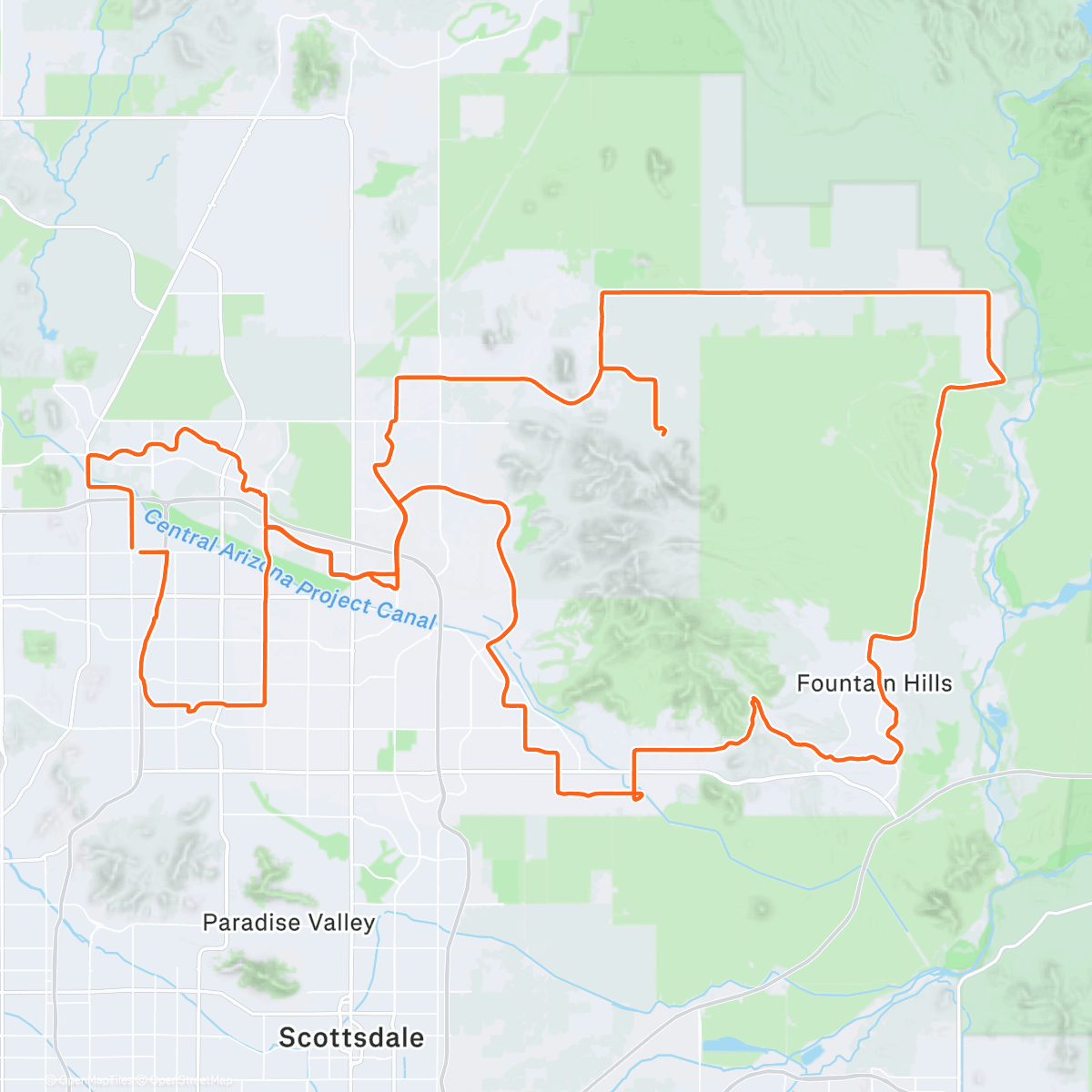 Map of the activity, AZ Rouleur week 150k