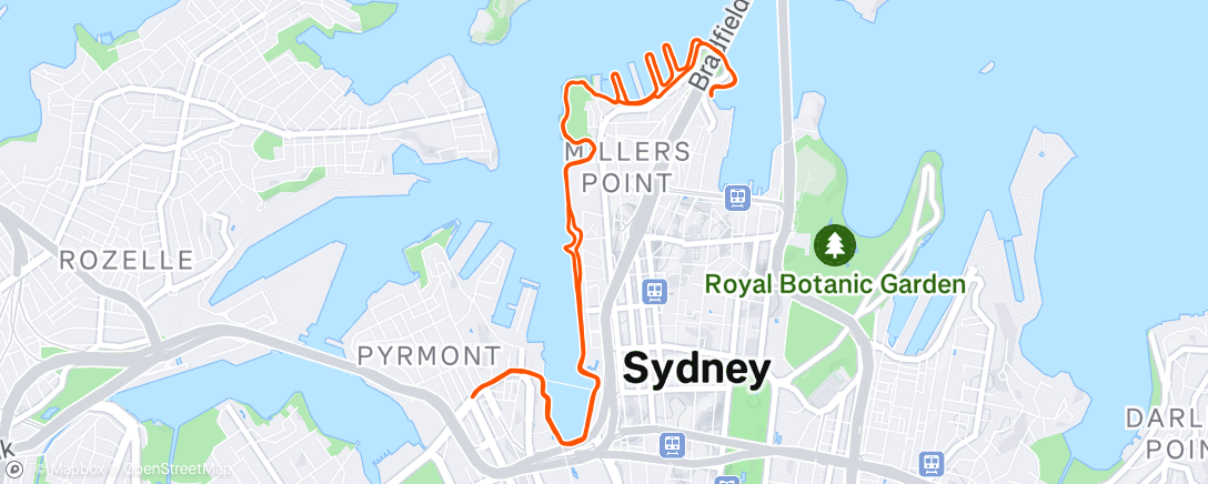 Map of the activity, Morning Run