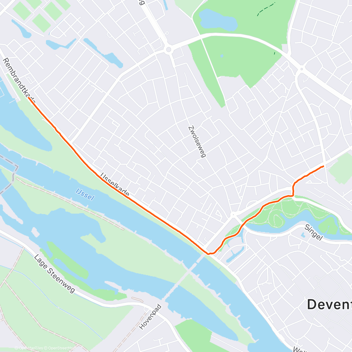 Map of the activity, 2de kerst wandeling