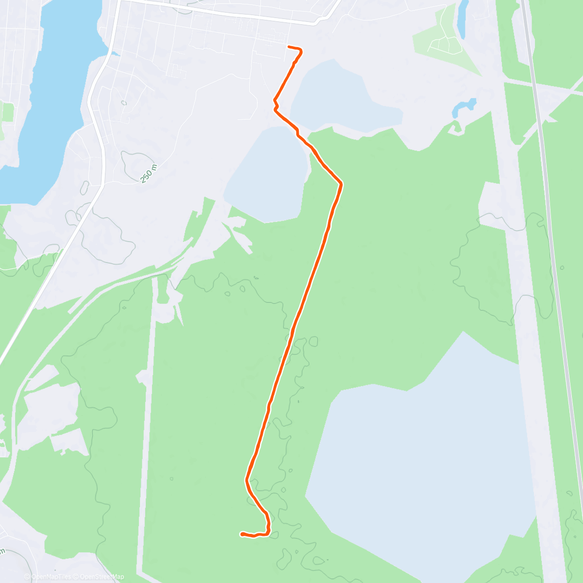 Map of the activity, Lunch Nordic Ski