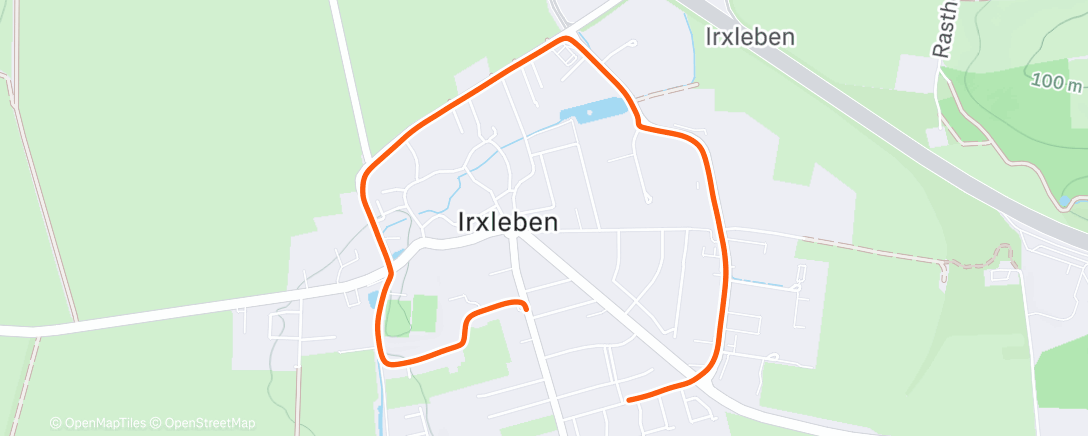 Map of the activity, Lauf am Nachmittag