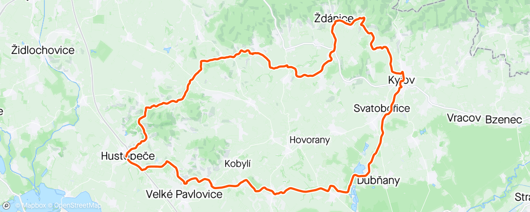 Map of the activity, VELKÝ Kyjov 95