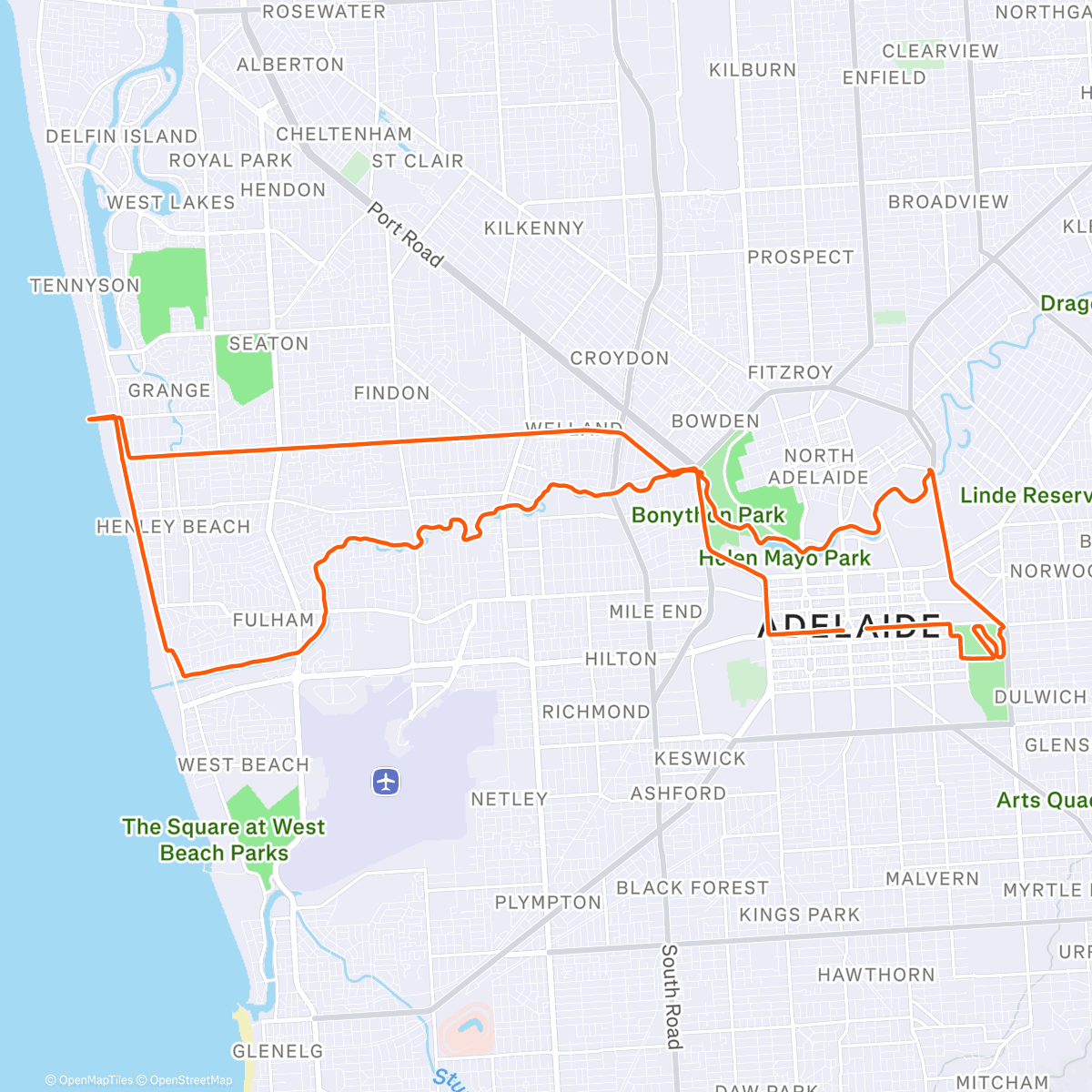 Карта физической активности (Morning Ride)