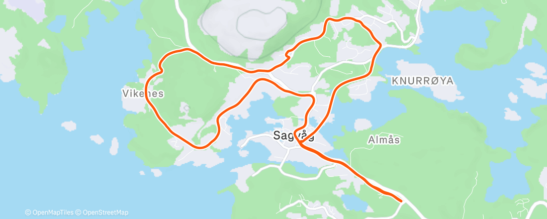 Map of the activity, Afternoon Walk