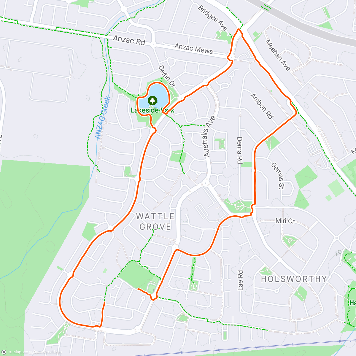 Map of the activity, Friday run day