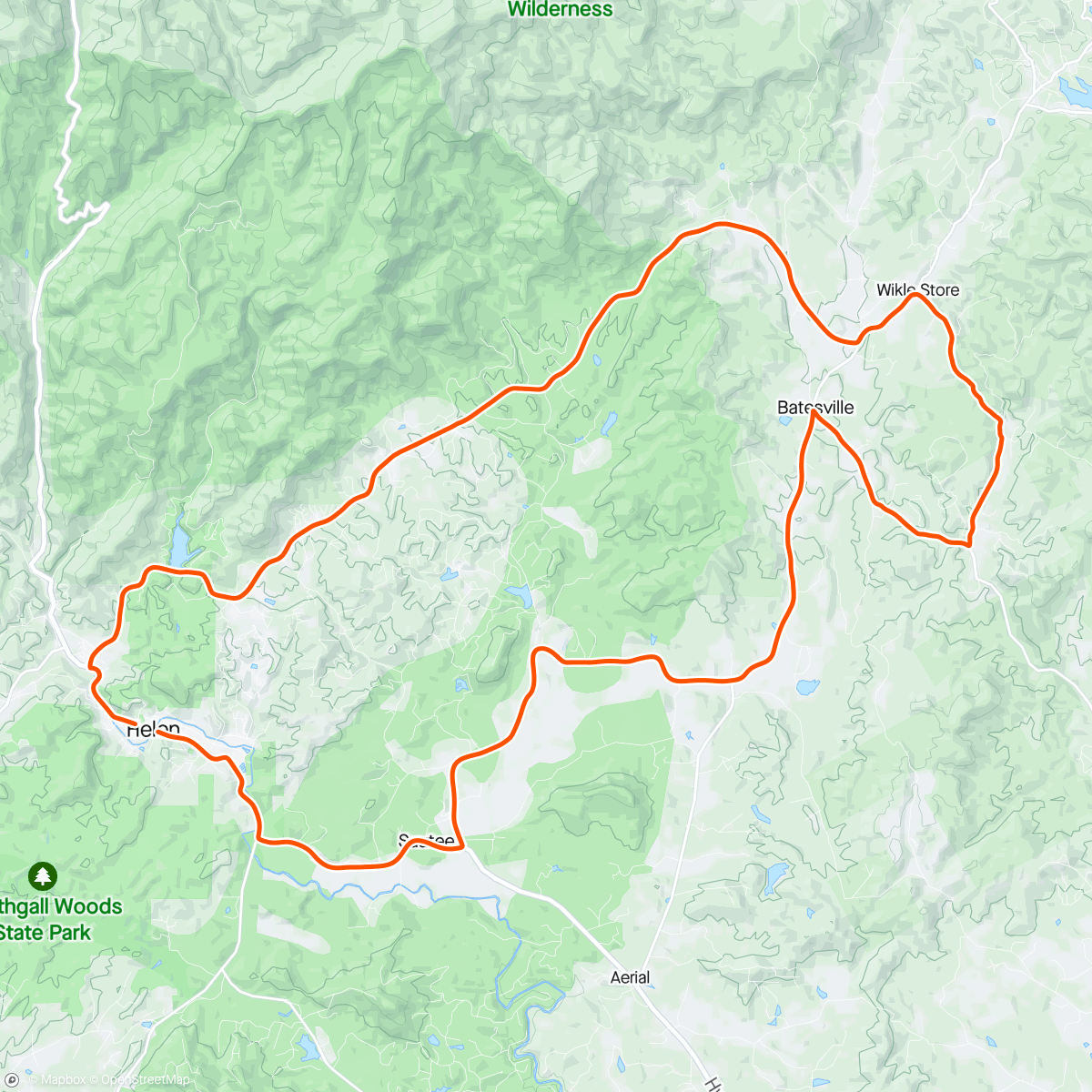 Map of the activity, Major Taylor Mountain Summit - Day 2: Soooo Que!