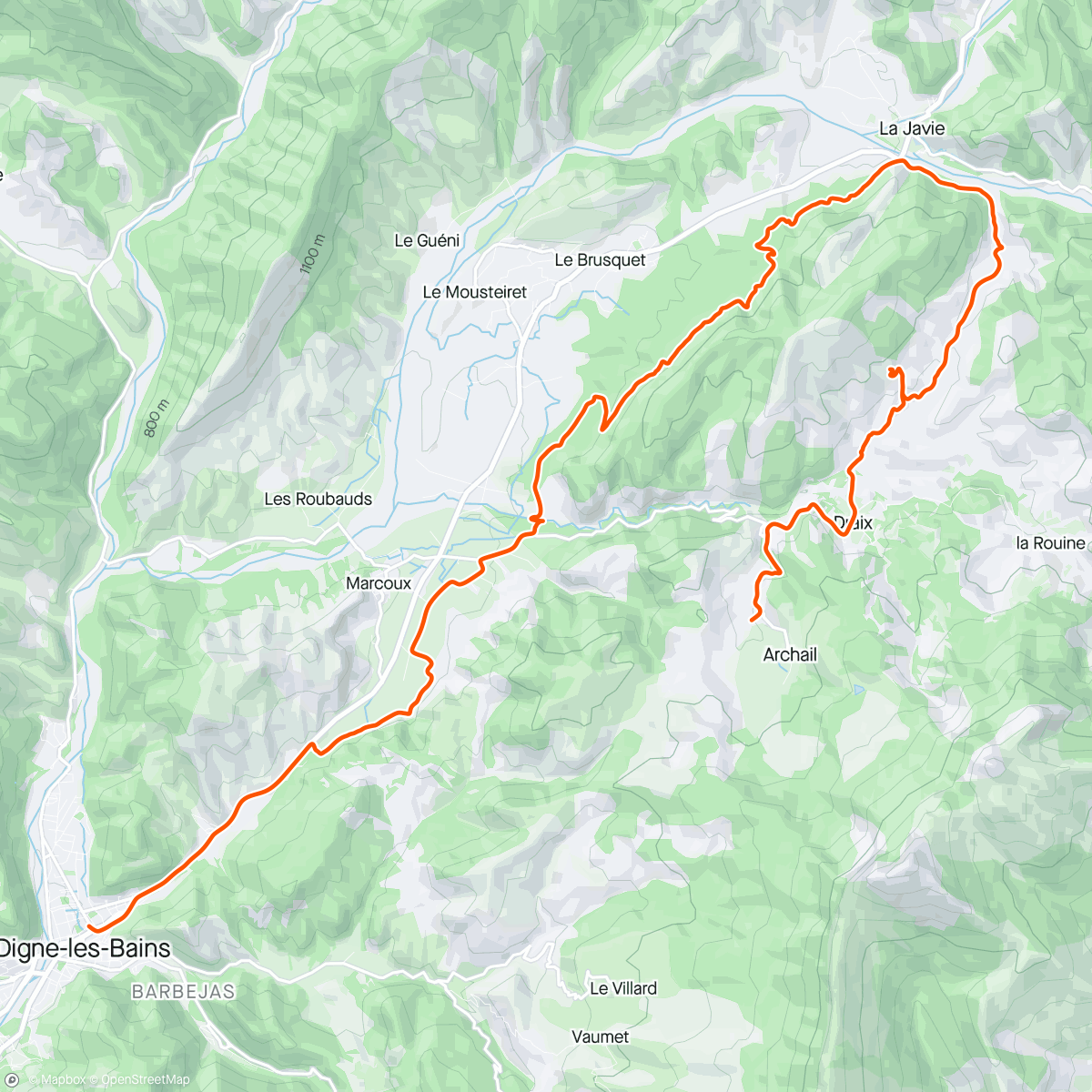 Карта физической активности (Coupure gps 42 km 1000 d+)