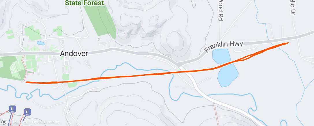 Map of the activity, Morning Run