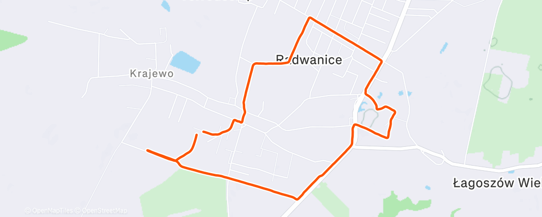 Map of the activity, Evening Run