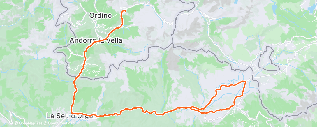Map of the activity, Bicicleta por la mañana