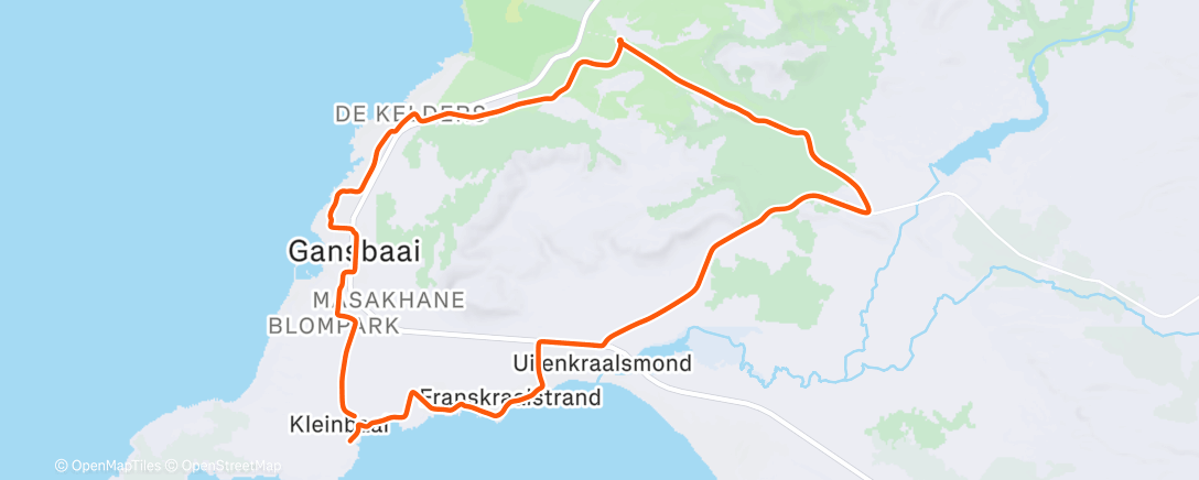 Map of the activity, Lunch Ride