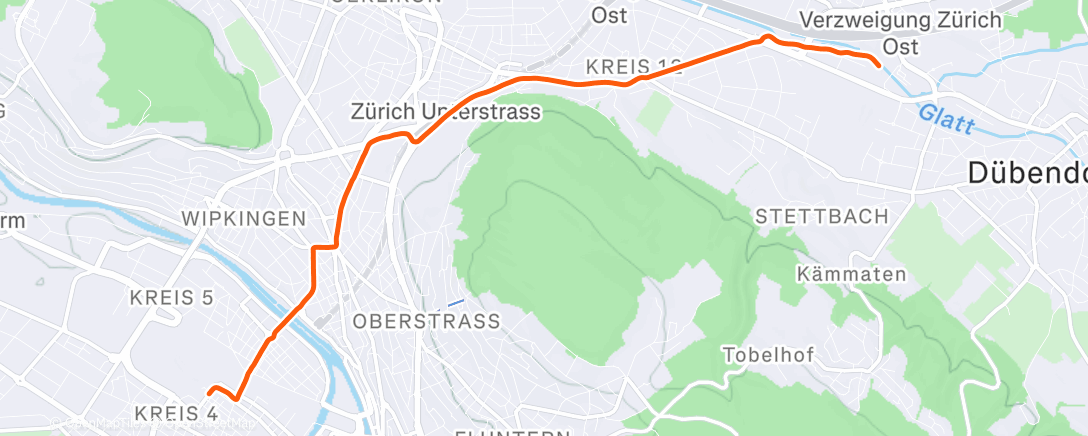 Map of the activity, Morgenausfahrt