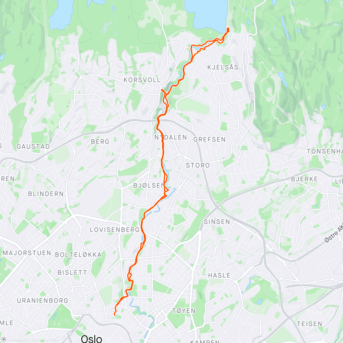 Map of the activity, RunHikeTrailrun