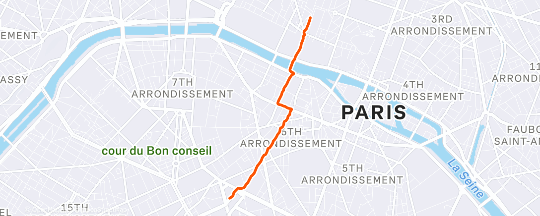 Map of the activity, Marche dans l'après-midi