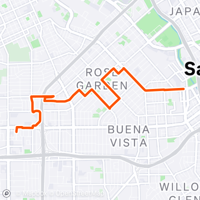 San Jose 408k Race to the Row 4.9 mi Running Route on Strava