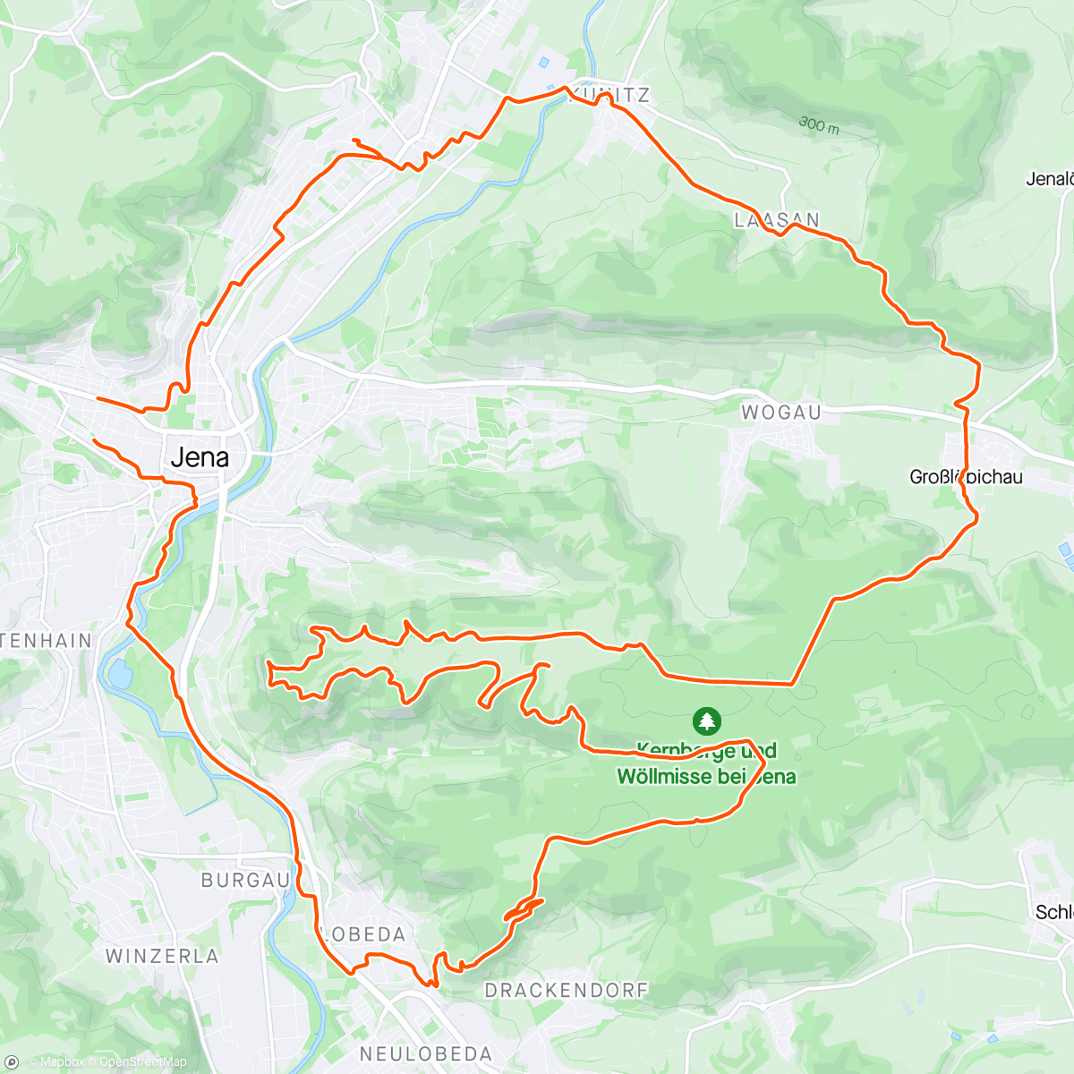 Carte de l'activité Mountainbike-Fahrt am Abend