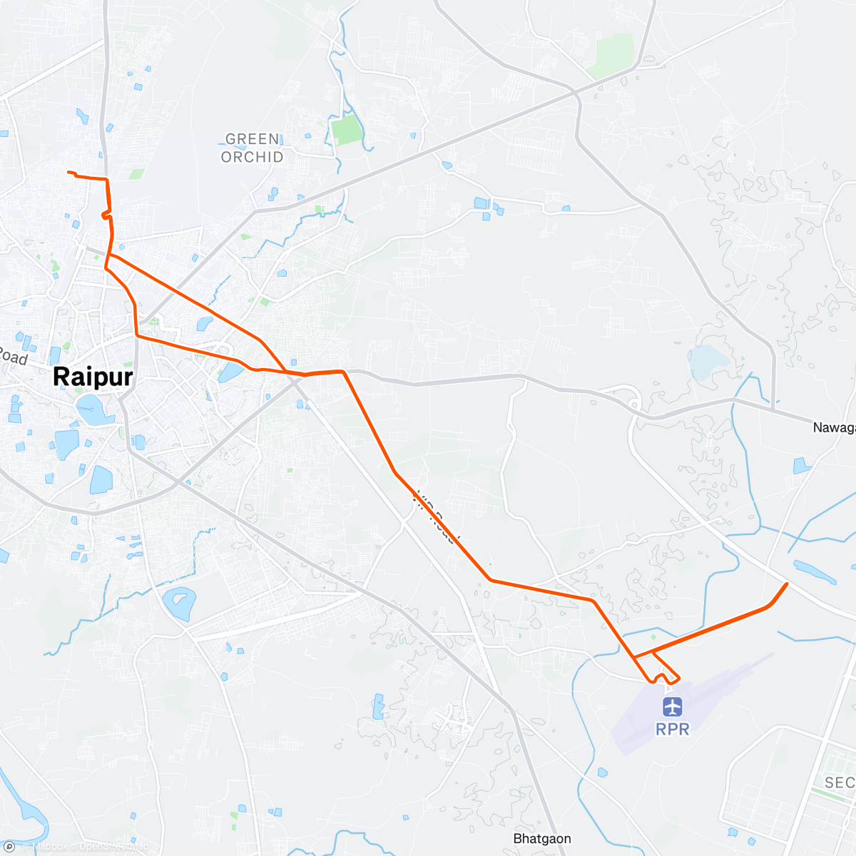 Map of the activity, Morning Ride