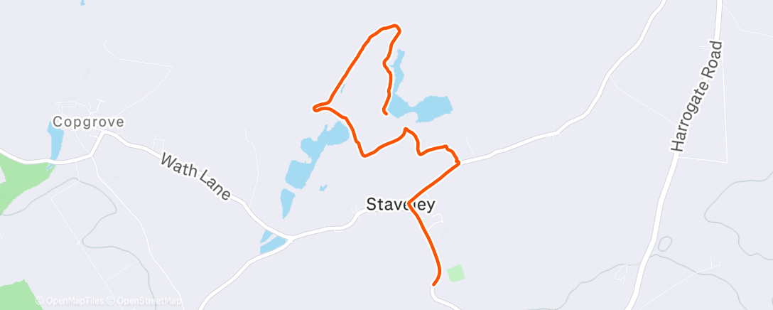 Map of the activity, Afternoon Run