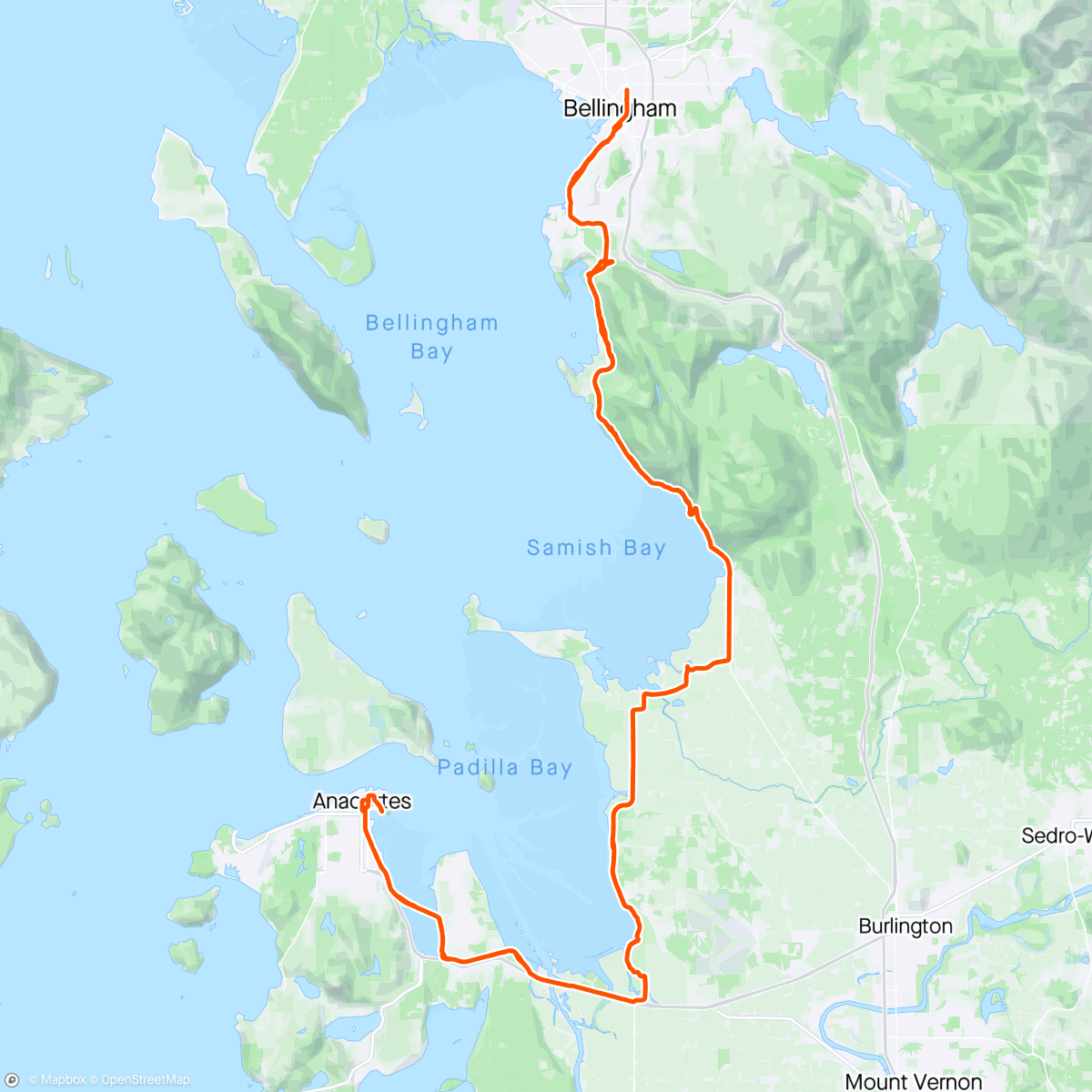 Map of the activity, Anacortes