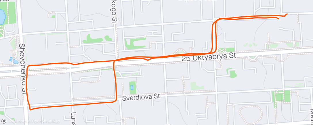 Mappa dell'attività Ночная ходьба