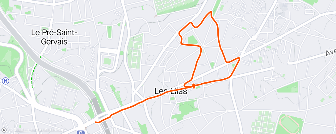 Map of the activity, Balade nocturne