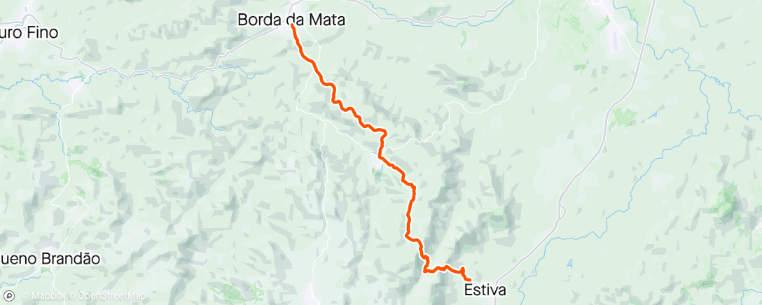Mappa dell'attività Caminho da Fé Borda da Mata Estiva